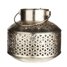 Hübsch hubsch lykta silver metall hålmönster