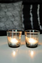 Cozy room glas glaslykta fjäder ljuskopp inredning