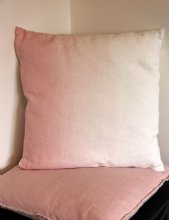 cozy room kudde linne rosa dip dye