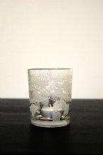 Day home glass collection ljuslykta med blommönster