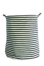 House Doctor tvättkorg svartvitrandig