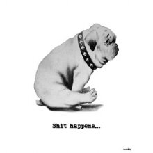 Vanilla Fly tavla artprint shit happens hund tavla print